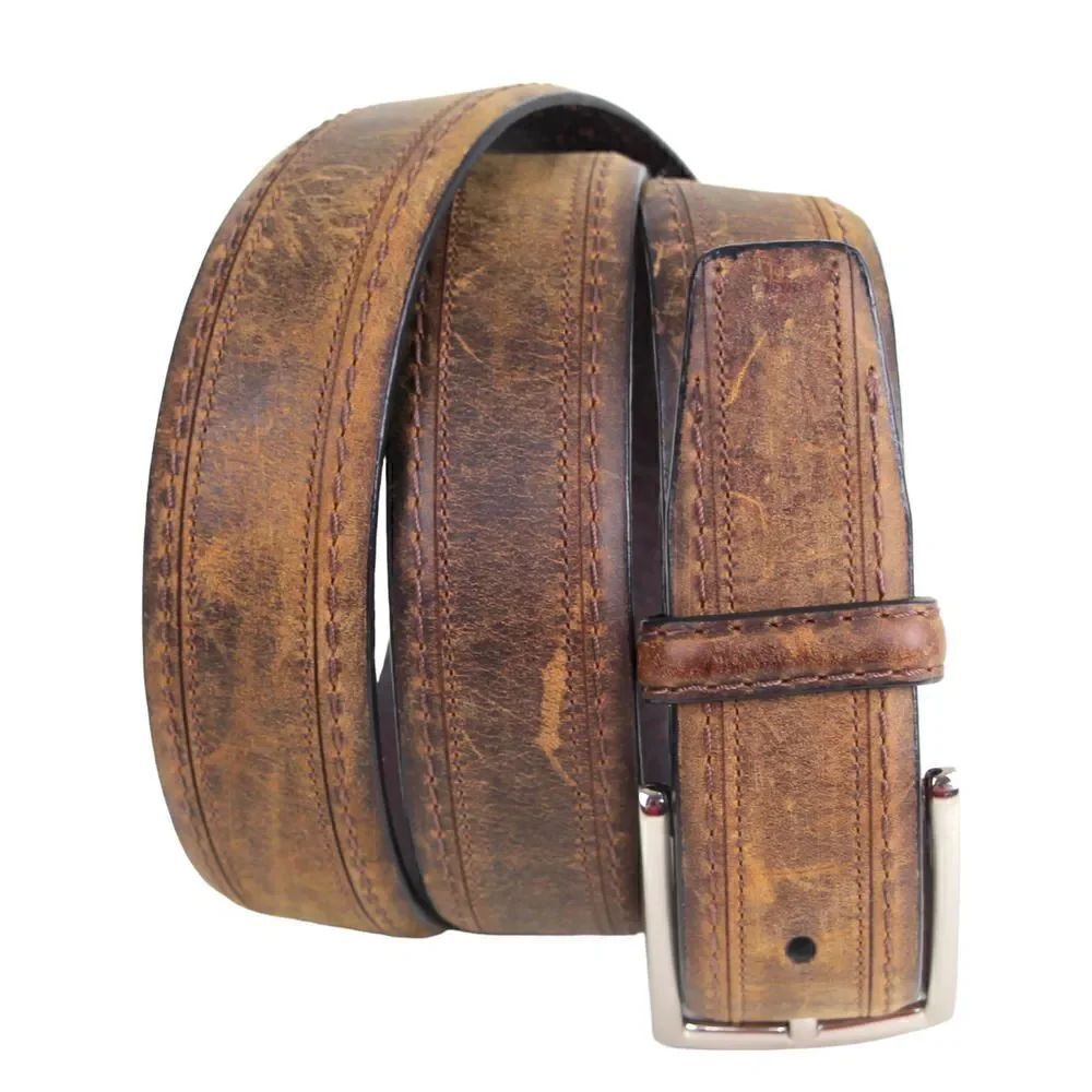 Nautica BROWN GENUINE LEATHER 1 1/4"Wd CASUAL DRESS MEN'S BELT Sz 40 (F82